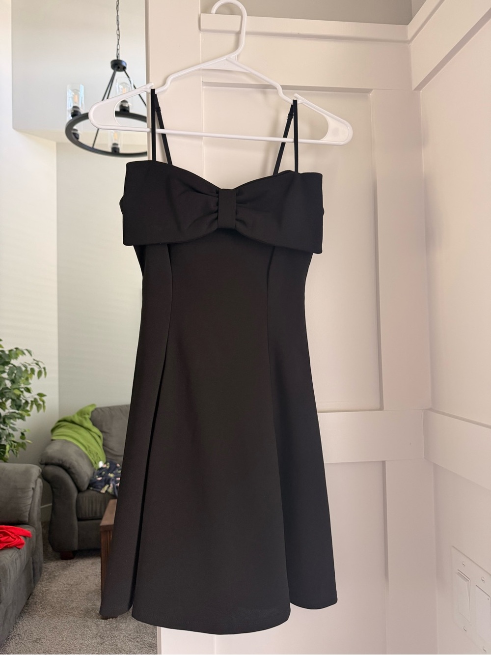 Honey and Rosie Black Bow-Front Mini Dress